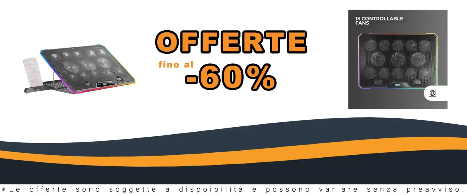 Base di raffreddamento e podio per notebook ARGB 10 modi LED 13