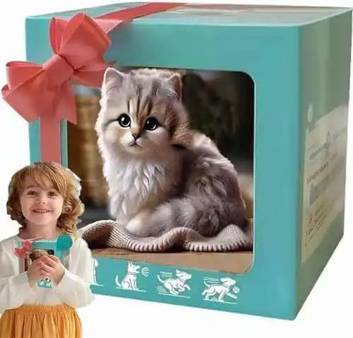robot gatto realistico per bambini e adulti con movimenti naturali e capace di scuotere la testa